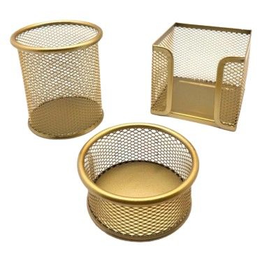 MAS 505 3 LÜ GOLD PERFORE ÜÇLÜ MASAÜSTÜ SET
