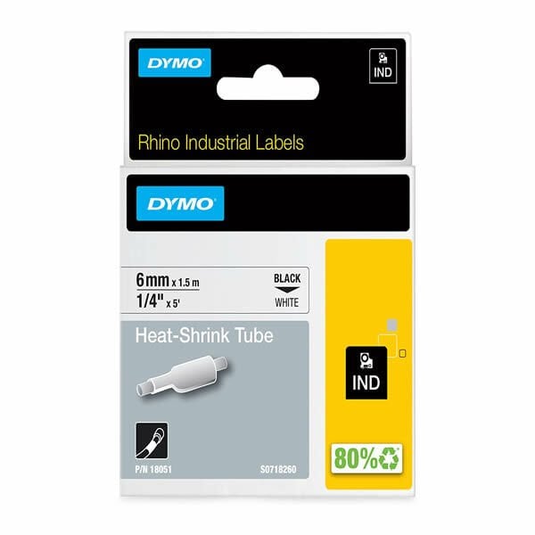 Dymo 18051 RhinoPro 6mmx1.5mt Isıyla Küçülen Şerit