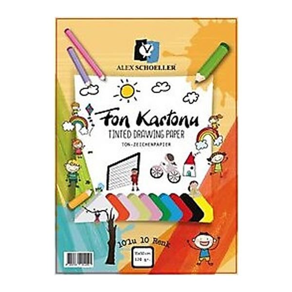 ALEX SCHOELLER 35X50 120 GR 10 RENK KARIŞIK RENKLİ FON KARTONU