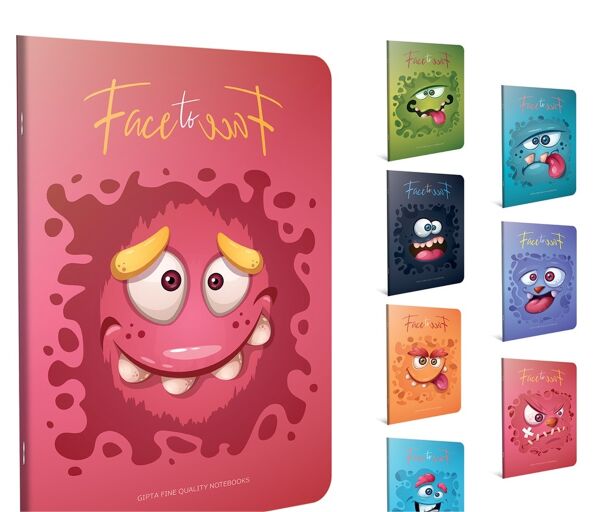 Gıpta Face to Face A4 60 Yaprak Çizgili Tel Dikişli Karton Kapaklı Defter