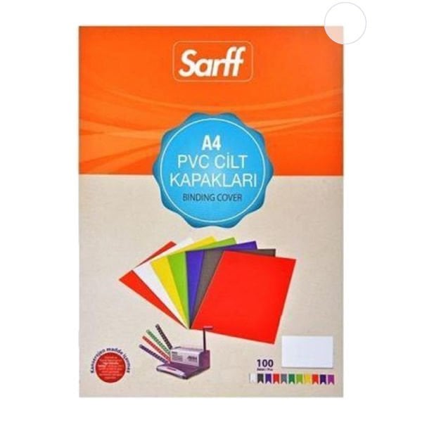 Sarff 15201004 A4 100 lü Buzlu Şeffaf Cilt Kapağı