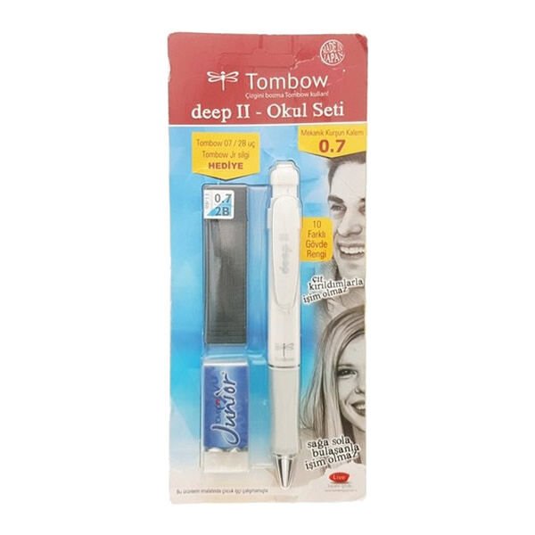 Tombow Deep II 0,7 mm Beyaz Okul Seti