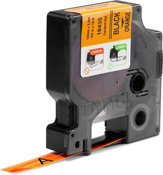 Dymo 18435 RhinoPro 12mmx5,5mt Renkli Vinil Şerit