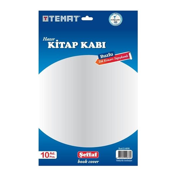 Temat 214903 10 lu Sarı Tek Kenarı Yapışkanlı Kitap Kabı