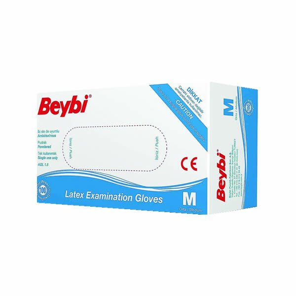 BEYBİ LATEX M PUDRASIZ 100 LÜ MUAYENE ELDİVENİ
