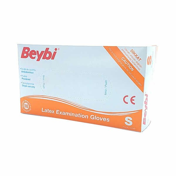 BEYBİ LATEX S PUDRALI 100 LÜ MUAYENE ELDİVENİ
