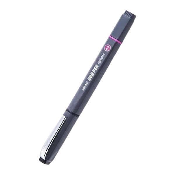 Scrikss Duopen Roller Kalem & Fosforlu Kalem Siyah-Pembe Seti