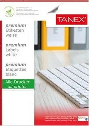 Tanex TW-2036 45x30mm 100 lü Lazer Etiketi