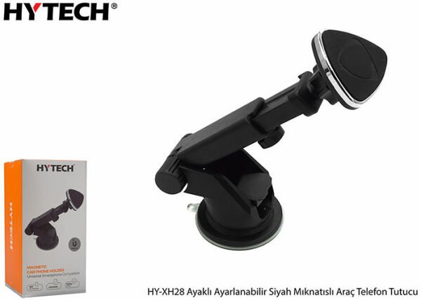 Hytech H-Xh28 Ayaklı Ayarlanabilir Siyah Mıknatıslı Araç Telefon Tutucu