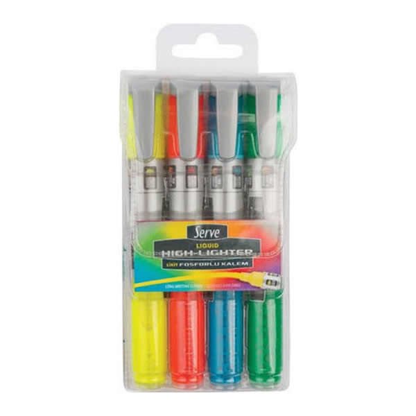 Serve LKTFB4KRA 4 lü Likit Fosforlu Kalem