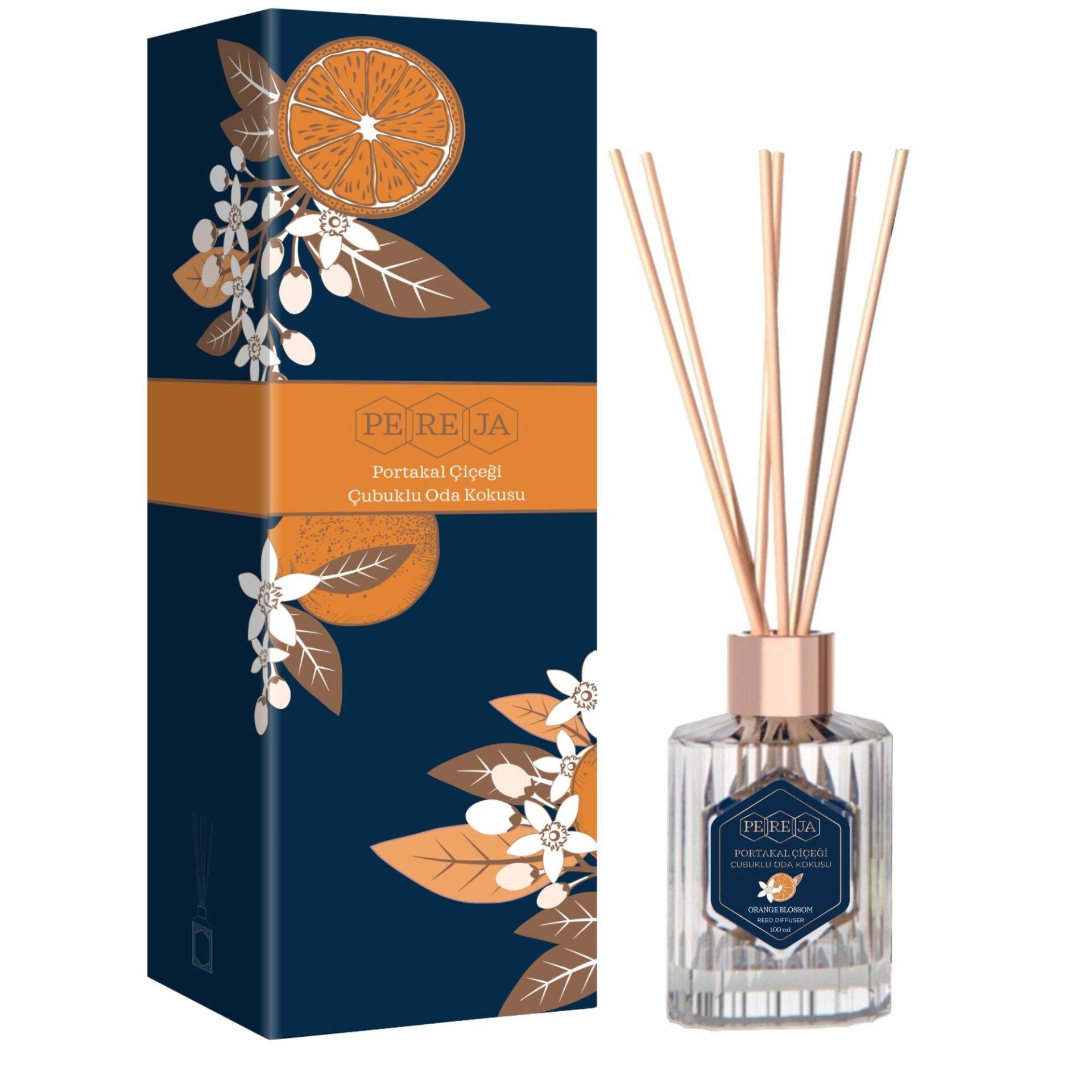 Pereja 100 ml. Reed Diffuser Portakal Çiçeği Çubuklu Oda Kokusu
