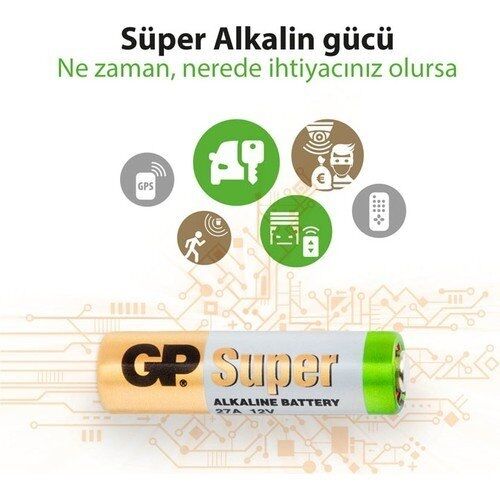 Gp 27A-C5 12V 5 li Alkalin İnce Çakmak Pili