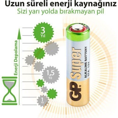 Gp 27A-C5 12V 5 li Alkalin İnce Çakmak Pili