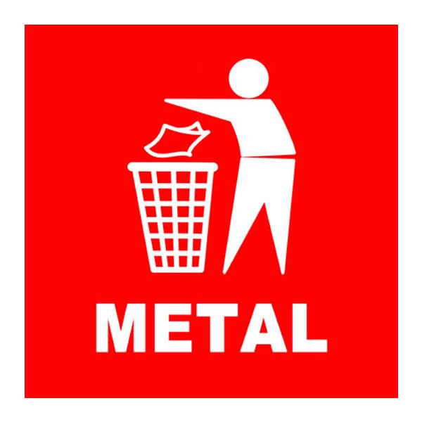 Ofisostim 12x12cm Metal Kırmızı Yuvarlak Yapışkanlı Sticker