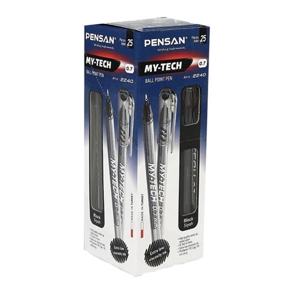 Pensan My-Tech 25 li 0,7 mm Siyah Tükenmez Kalem