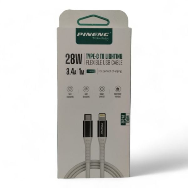 Pineng PN-201 Type-C iPhone Şarj Kablosu