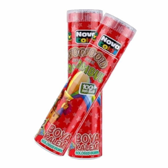 NOVA COLOR NC-409 12 Lİ TOMBUL TÜP KURU BOYA KALEMİ