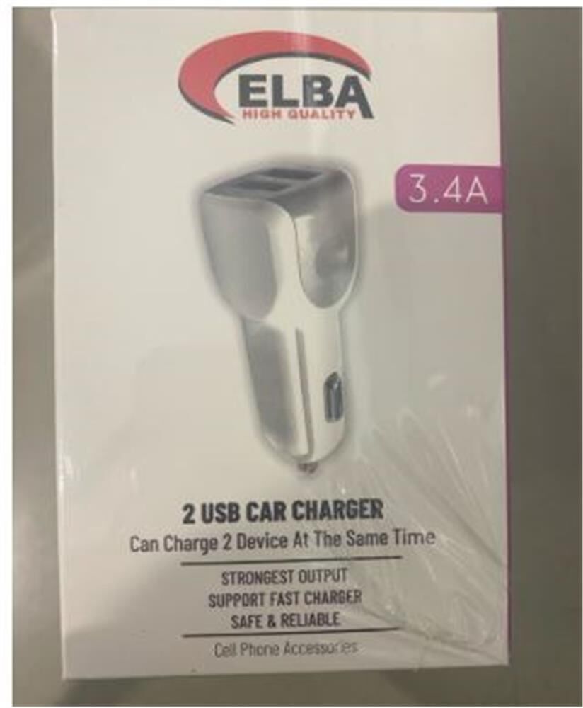 Elba ELB28-AR3P 3.4A 2 USB Çıkışlı Araç Şarj Aleti