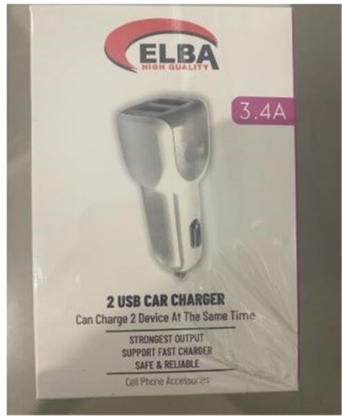 Elba ELB28-AR3P 3.4A 2 USB Çıkışlı Araç Şarj Aleti