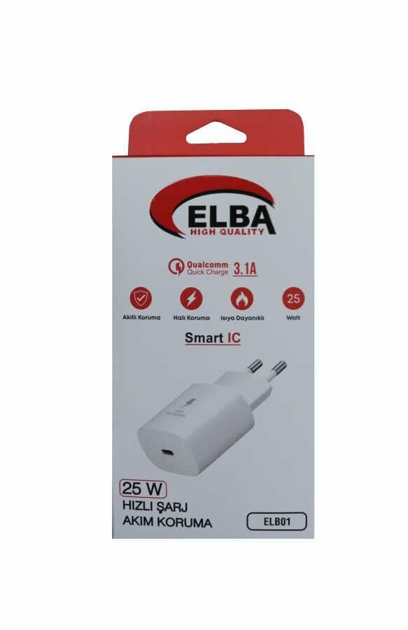 Elba Elb01-25wpd 25w Type-c Giriş Beyaz Şarj Aleti