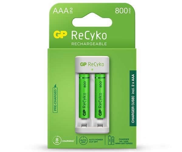 GP E211 Usb Şarj Cihaz + 2 li AAA 800 mAh Pil