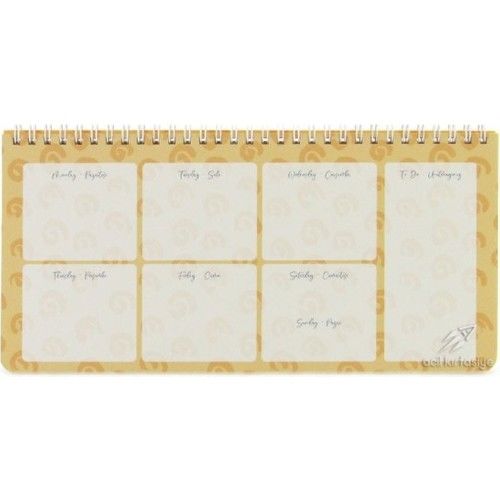 Gıpta Plan The Week 13x27 54 Yaprak Spiralli Karton Kapaklı Bloknot