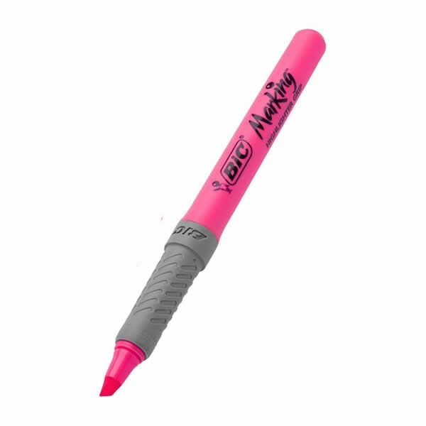 Bic 811934 Marking Highlighter Pembe Grip Fosforlu Kalem