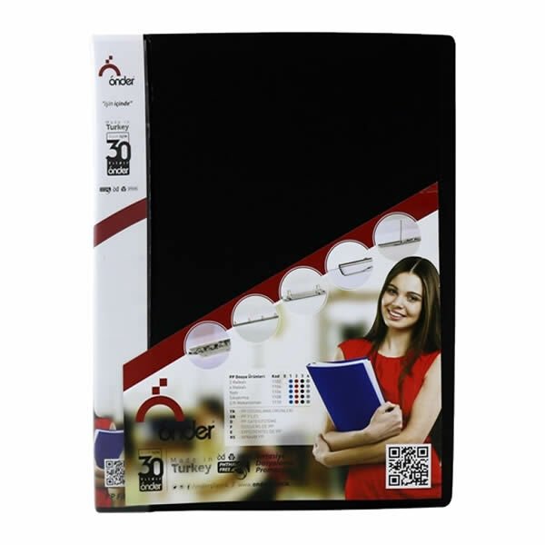 Önder 1104-3 4 Halkalı Siyah Dosya