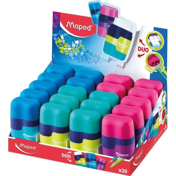 Maped 049221 Connect Renk Silgili Çift Delikli Kalemtıraş