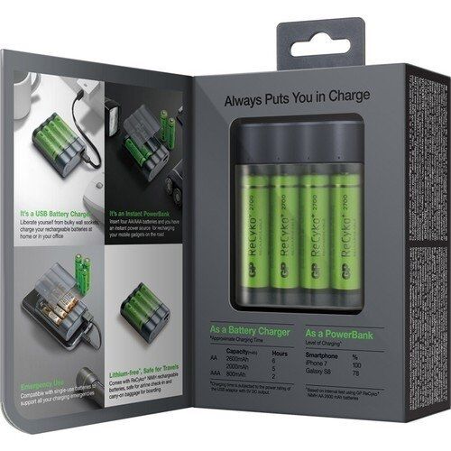 GP X411 AA 2700 mAh 4 lü Şarjlı Kalem Pil & Şarj Aleti