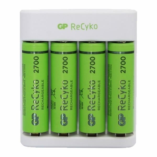 GP E411 USB Şarj Cihazı + 4 lü AA 2600 mAh Pil