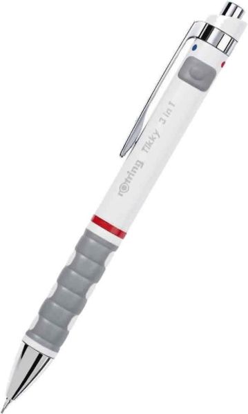 Rotring Tikky 3 In 1 0,7 mm Beyaz Siyah+Kırmızı Versatil Kalem