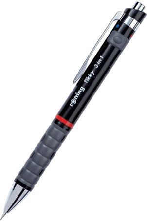 Rotring Tikky 3 In 1 0,7 mm Siyah Mavi+Kırmızı Versatil Kalem
