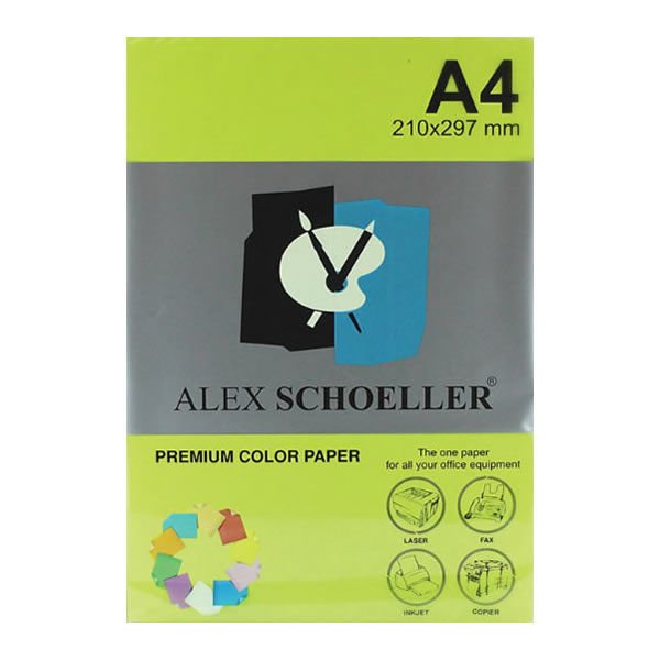 Alex Schoeller ALX-721 A4 Fosforlu Yeşil 500 lü Fotokopi Kağıdı