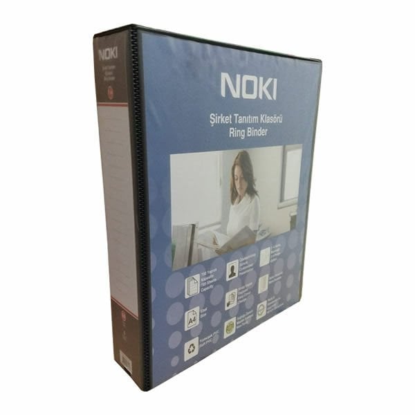 Noki 501747-190 4 Halkalı 7 cm Siyah Şirket Tanıtım Klasörü