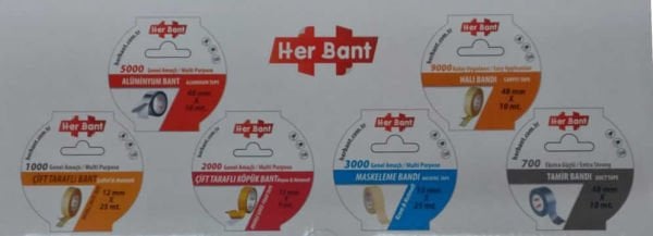 Herbant 15mm x 25mt PP Hotmelt Çift Taraflı Bant