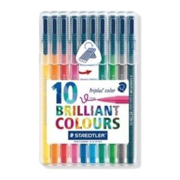 Staedtler 338 SB10 10 lu Broadliner Triplus Keçeli Kalem