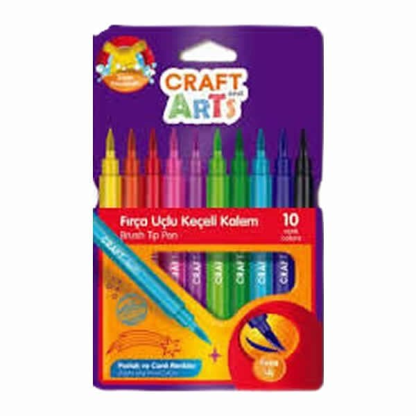 Craft and Arts F10 10 lu Fırça Uçlu Keçeli Kalem