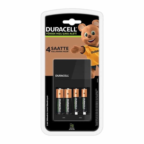 Duracell CEF14 2 AA Pil Şarj + 2 li Duracell Şarjlı Pil