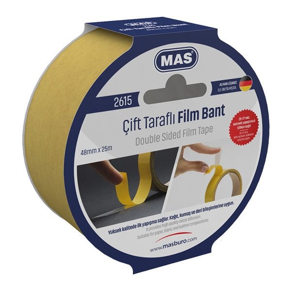 Mas 2615 45 Mm X 25 M Çift Taraflı Bant