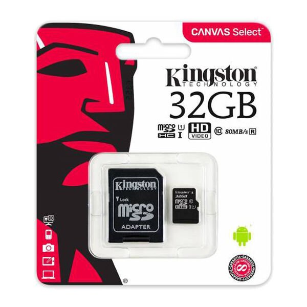 Kingston 32 Gb Canvas Select Micro SD Kart
