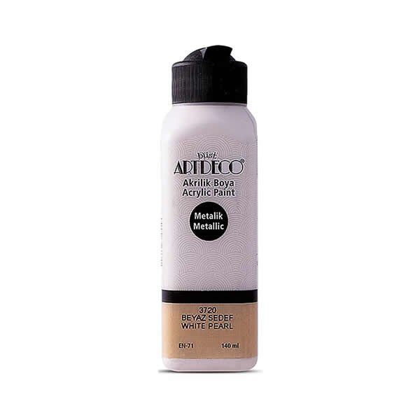 Artdeco 3720 140 ML Metalik Beyaz Sedef Akrilik Boya