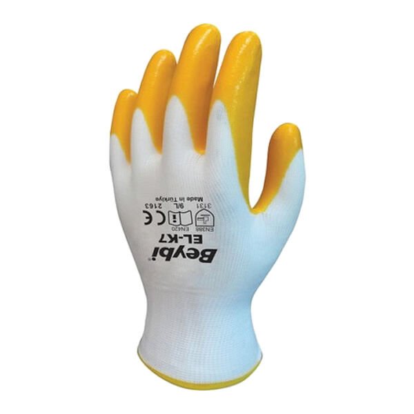 BEYBI EL-K7 10 BEYAZ-SARI ELDİVEN