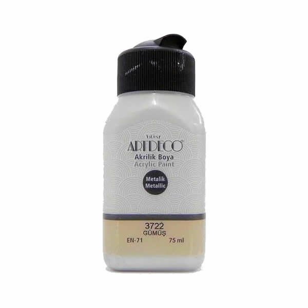 Artdeco 3722 140 ml Metalik Gümüş Akrilik Boya