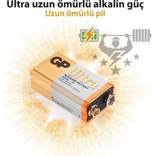 Gp 9V Ultra Alkalin Tekli Blisterli Pil