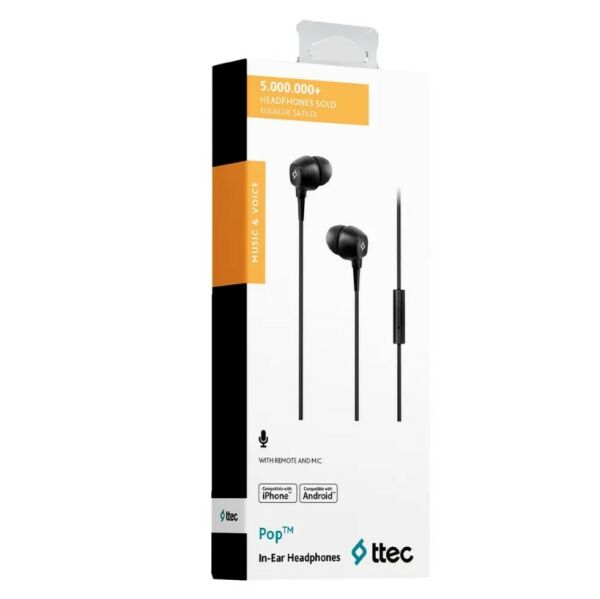 Ttec 2KMM13S Pop 3,5 mm Siyah Mikrofonlu Kulakiçi Kulaklık
