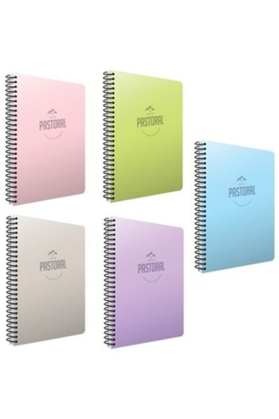 Gıpta Pastoral A6 80 Yaprak Çizgili Spiralli Plastik Kapaklı Defter