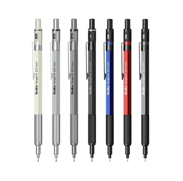 Scrikss Graph-X Metal 0,5 mm 3 lü Mat Siyah Versatil Kalem Set