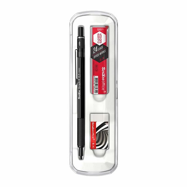 Scrikss Graph-X Metal 0,5 mm 3 lü Mat Siyah Versatil Kalem Set