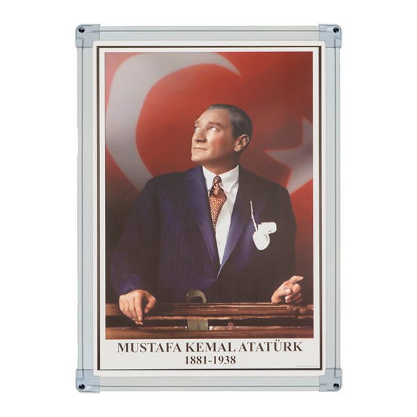 İNTER INT-824-2 35X50 ELEGANT ÇERÇEVELİ DUVARA MONTE ATATÜRK PORTRESİ
